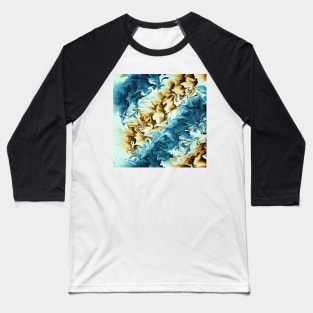 Abstract - Waves On The Beach Baseball T-Shirt